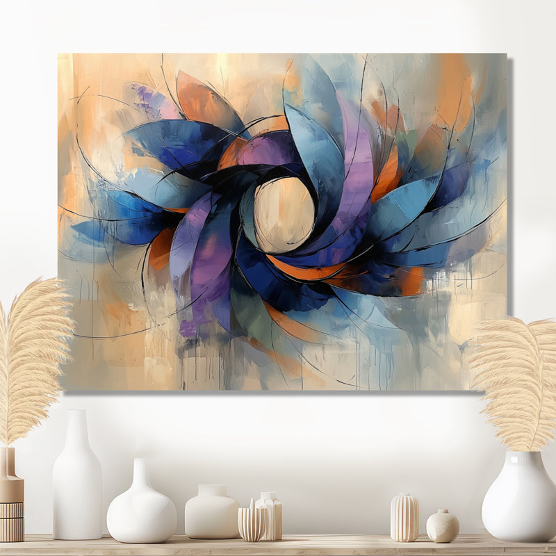 Couronne de velours abstrait Ingeborg - densité, art mural, H 12 po x l 20 po, Toile tendue, Ne s’applique pas