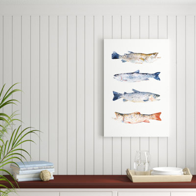 " Stacked Trout I " by Emma Scarvey Painting Print