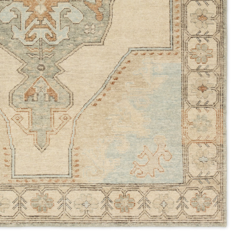 Jaipur Living Arboles ONE12 Handknotted Medallion Red and Gray Area Rug (9'x12'), Rectangle 10' x 14'