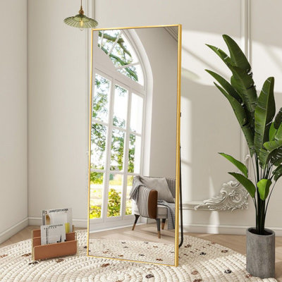 Extra Large Rectangular Metal Full Body Mirror for Bedroom/Gym/Hair Salon