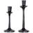 Taper Candle Holders With Scalloped Base - 9.5" - Set Of 2