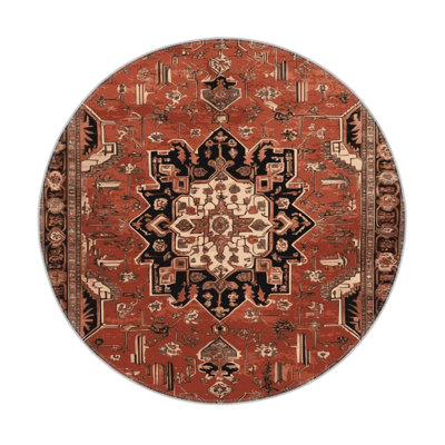 Persian Brown Indoor and Outdoor Area Rug