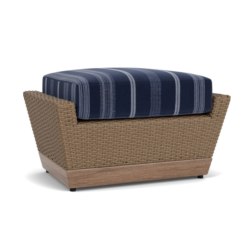 Charisma Outdoor Ottoman, Consider Indigo