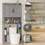 Armoire de rangement au-dessus de la toilette-114397470
