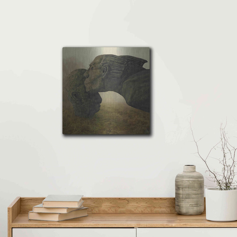 Trinx «Mother's Kiss» par Dariusz Klimczak, art mural en métal, H 12 po x l 12 po