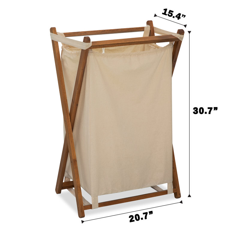 X-frame Folding Laundry Hamper, 30.7" H x 20.7" W x 15.4" D