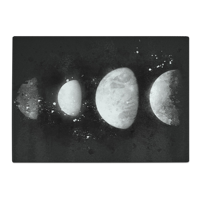 Tempered Glass Moons of Jupiter Chopping Board, 20 cm x 28.5 cm