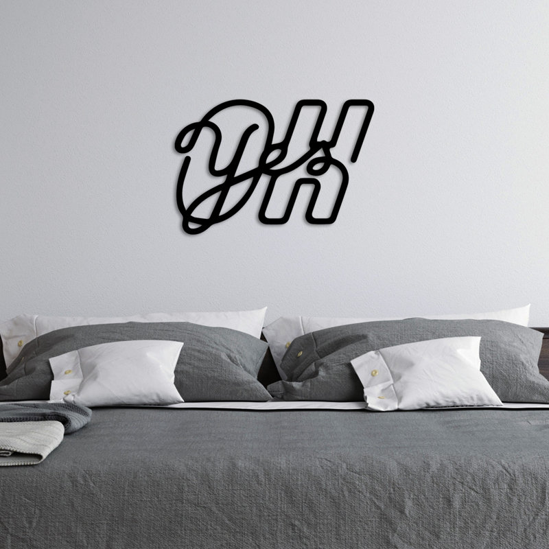 Stylish Black Decorative Metal Wall Accessory, 24.0 x 16.1 inches | 100% Metal Construction, Thickness: 0.06 inches | Lightweight Design at 1.7 lbs | Perfect for Home Decor, Offices, and Modern Interiors