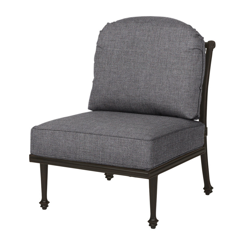 Grand Terrace Cast Outdoor Lounge Chair, Cast Slate Sunbrella® Plainweave, Vintage