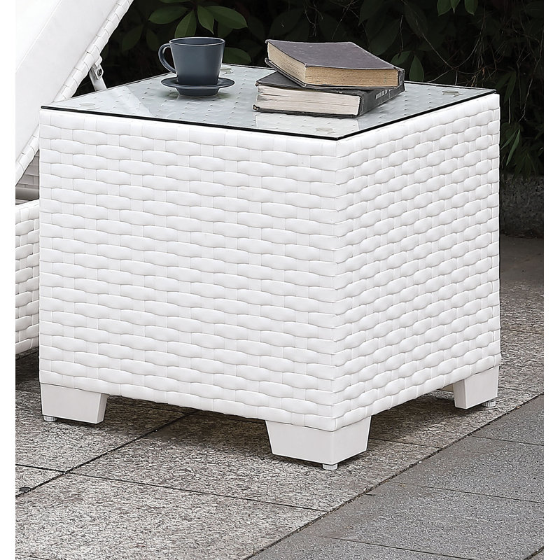 Darroch Square Metal Outdoor Side Table , 19.5'' in. W 19.5'' in. D