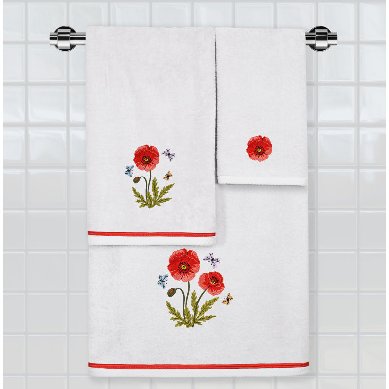 4 Piece Turkish Cotton Towel Set, Silver