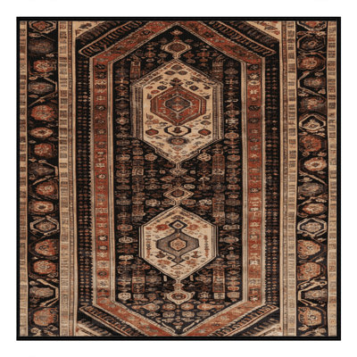 Machine Washable Turkish Brown Area Rug