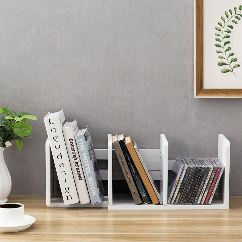 Alzbetka Expandable Desk Organizer Bookshelf File Storage