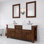 Paisley 72 In. Double Sink Carrara White Marble Countertop Vanity In Rustic Sienna With Mirror