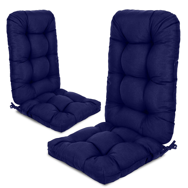  Tufted Adirondack Chair Cushion, Dark Blue