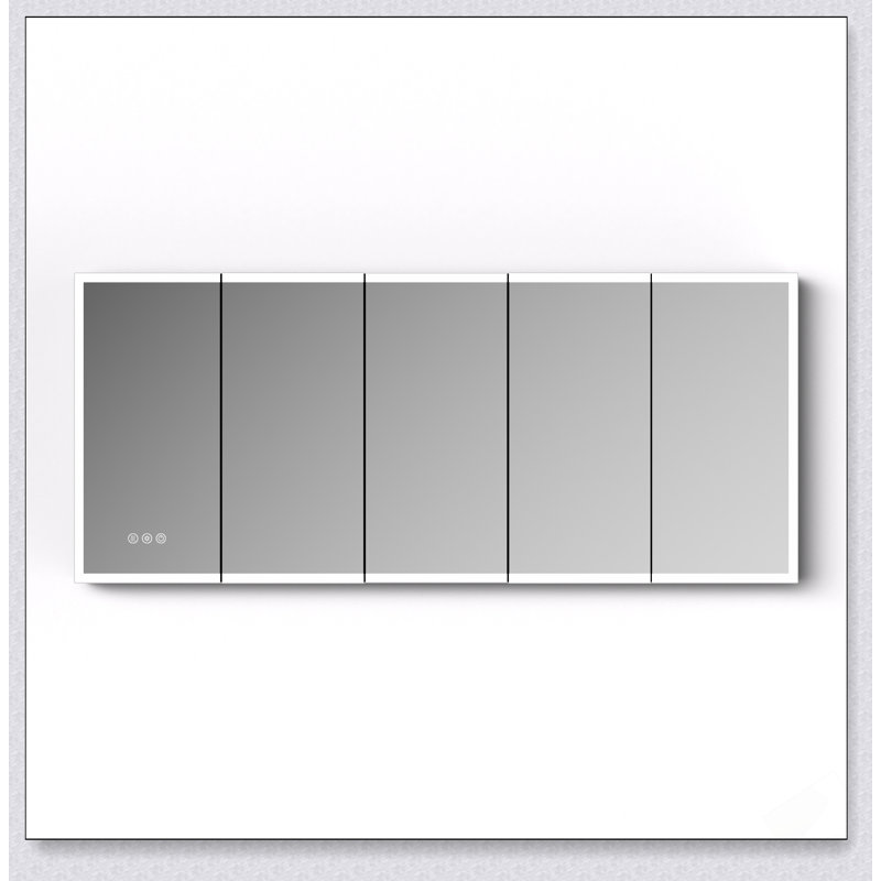 Armoire à pharmacie murale avec miroir, tablettes réglables et cadre en aluminium durable pour un rangement efficace