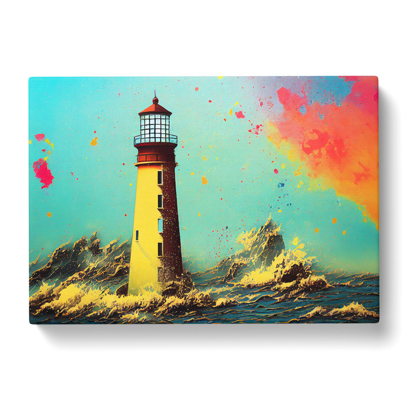Lighthouse Splash Vol.1 Abstract - Wrapped Canvas, 35cm H x 50cm W x 3cm D