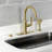 Kingston Brass Whitaker Single-Handle Deck Mount Kitchen Faucet with Brass Sprayer-91111372