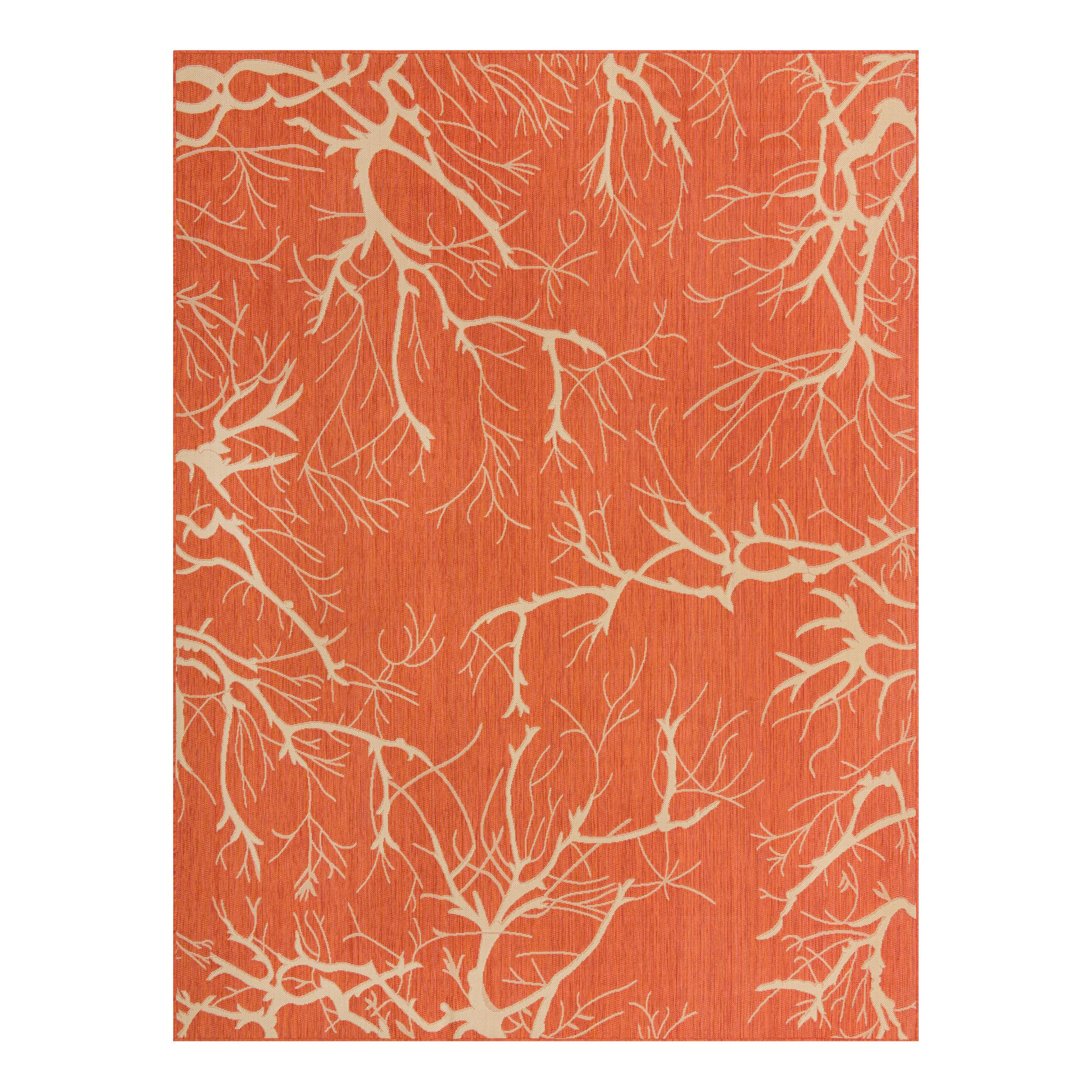 Murat Modern Orange Indoor/Outdoor Patio Rug - Lush Ambience