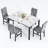 Dining Room Table Set 5 Piece Dining Table Set With Luxurious Button Tufted Dinner Chairs, Modern Kitchen Dining Room Table And Chairs Set, Dining Table Set For Kitchen Living Room Breakfast Small Spaces-12115459-30837886