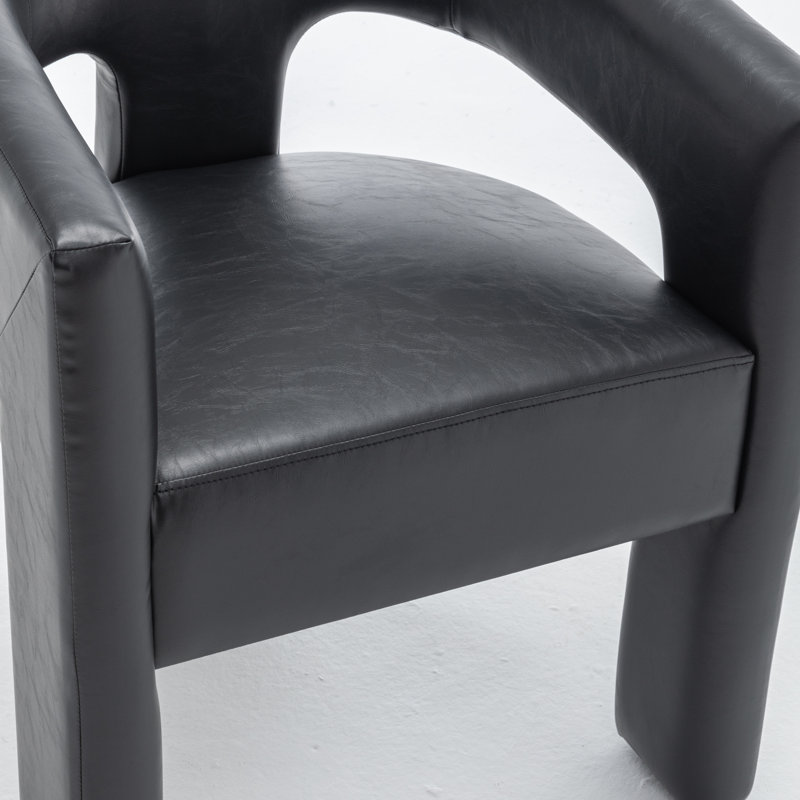 Chaises de salle à manger rembourrées Caleb, Noir