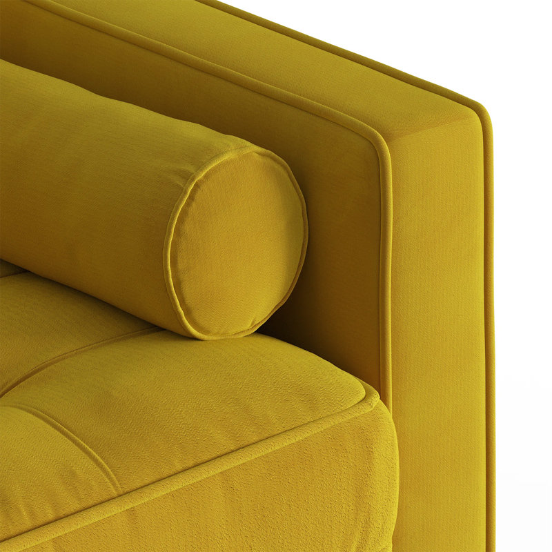 Fauteuil touffeté l 41,5 po Pritchett, Velours performance Bella Gold