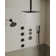 DualJet Spa 12" & 6" Dual Showerheads System,  Thermostatic Shower Faucet with Rough-in Valve