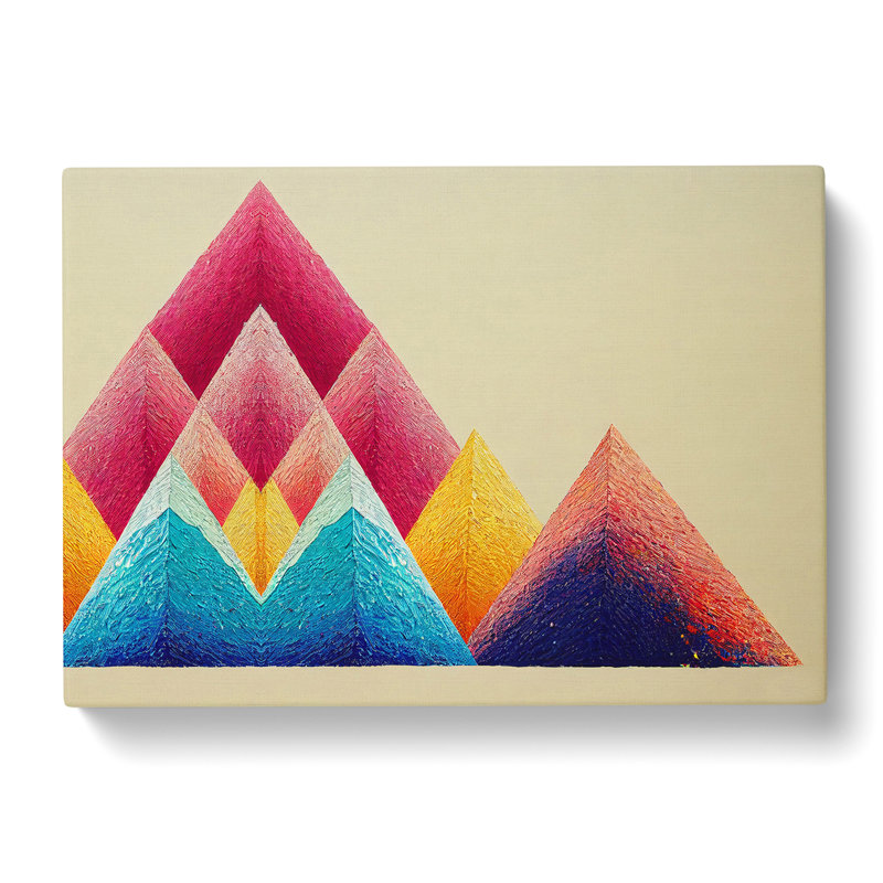 Geometric Pyramids Vol.6 - Wrapped Canvas, 35cm H x 50cm W x 3cm D