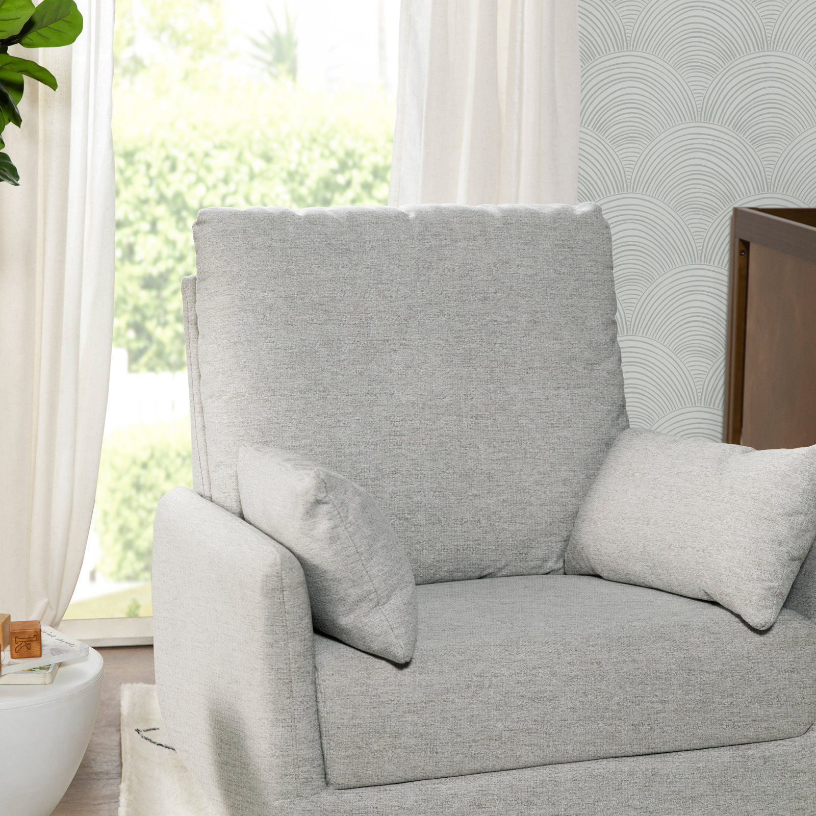 Juno Swivel Glider, Frost Gray