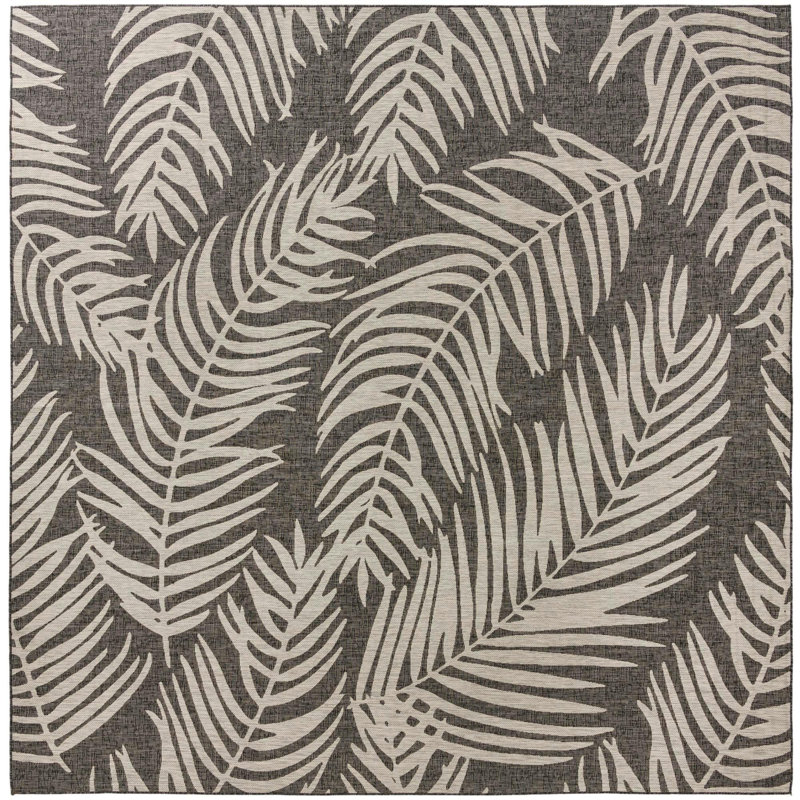 Tapis d'extérieur Kona couleur charcola, Carré 13 pi