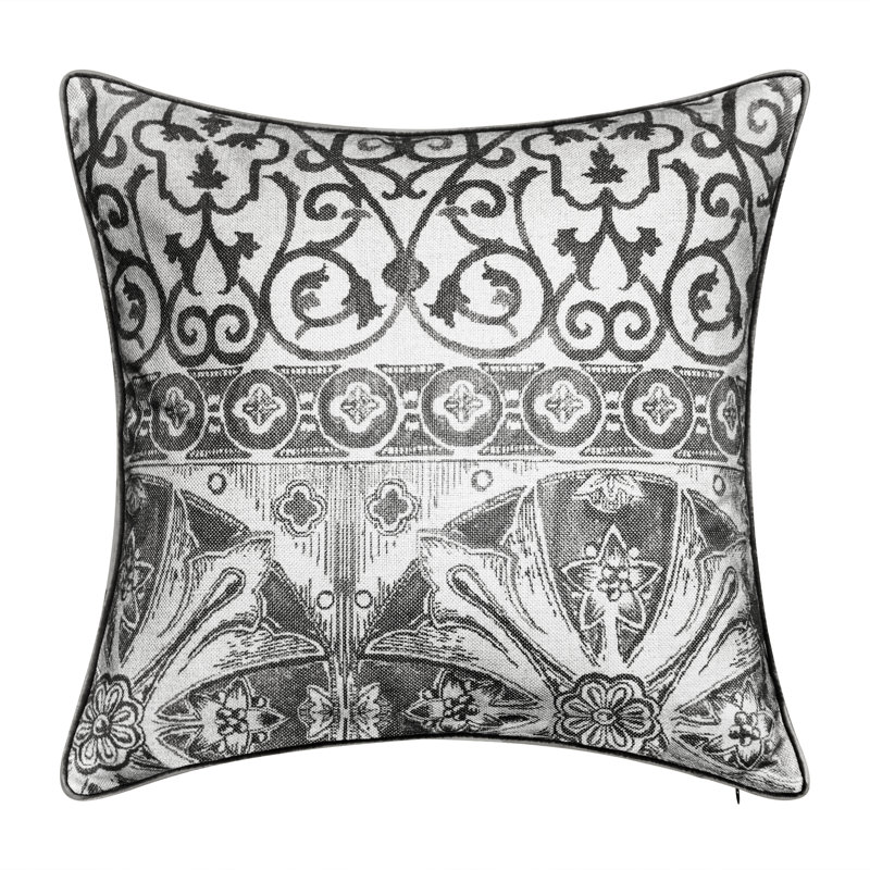 Coussin Feathers, Noir