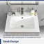 Comptoir de meuble-lavabo simple blanc L 24 po x l 19,7 po avec trou pour robinet et trop-plein (plateau seulement)-125359607