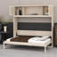 Lit escamotable double avec armoires de rangement