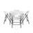 COSCO XL 5-Piece Folding Indoor/Outdoor Dining Set w/ 36" Fold-in-Half Card Table w/ Handle