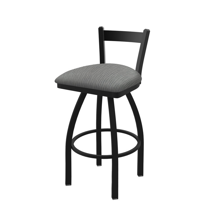 821 Catalina Low Back Swivel Bar Stool, Black Wrinkle, Counter Stool (25" Seat Height), Graph Alpine