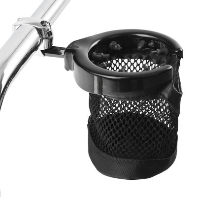 Drink Cup Water Bottle Holder W/ Mesh Basket For 7/8" 1" Handlebar