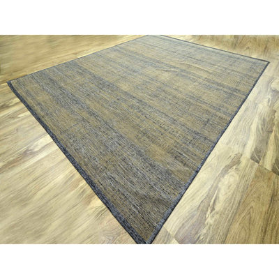 Tapis oriental de 11 pi 10 po x 15 pi au fini brun anthracite, noir et gris anthracite vieilli avec chaînes exposées, surdimensionné 100% laine noué à la main