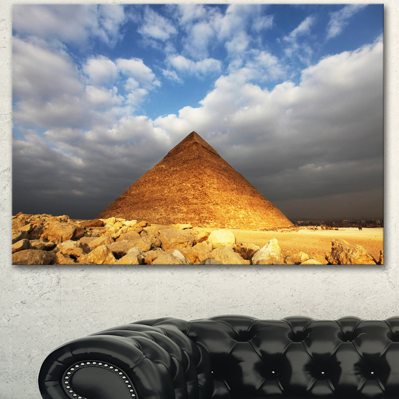 " Egyptian Pyramid Under Bright Sky ", 16" H x 32" W