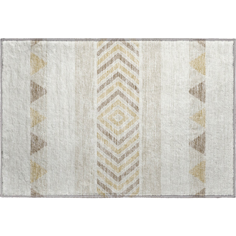 Premium Machine Washable Prisco Ivory Rug