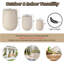 Ensemble de 3 pots à fleurs en forme d'œuf MGO, pots de fleurs d'aspect pierre avec trou de drainage pour patio et jardin-2056144379