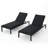 Outdoor Frame with Polyester Cushion Recliner Set of 2