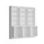 Bibliothèque H 78,7 po x l 71 po avec 3 tablettes et 4 tablettes-1556858358