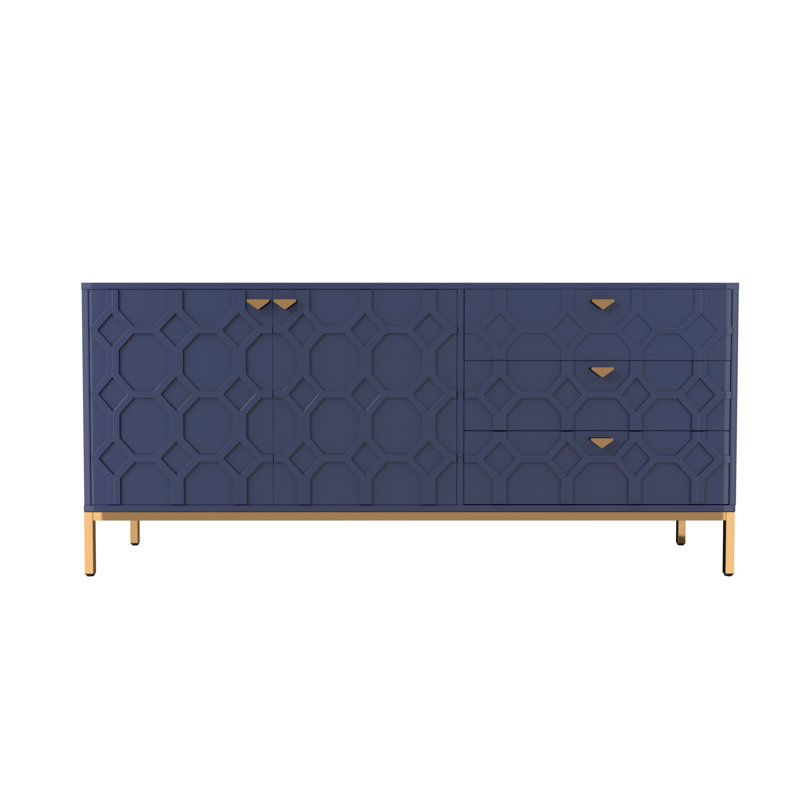 Buffet 60 "avec tiroirs Bailes, Bleu