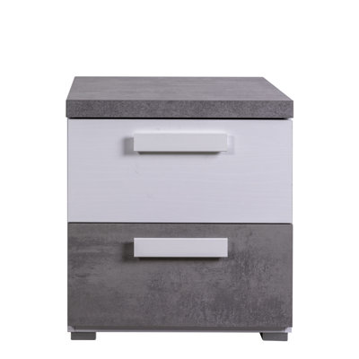 Ambrosino 49cm W Manufactured Wood Bedside Table