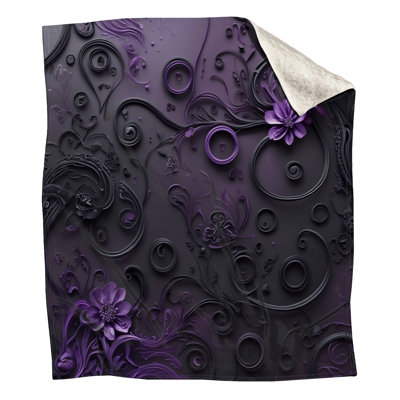 Couvertures florales mauves complexes