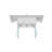 54 " L x 21 " W Stainless Steel Freestanding Service Sink with Faucet