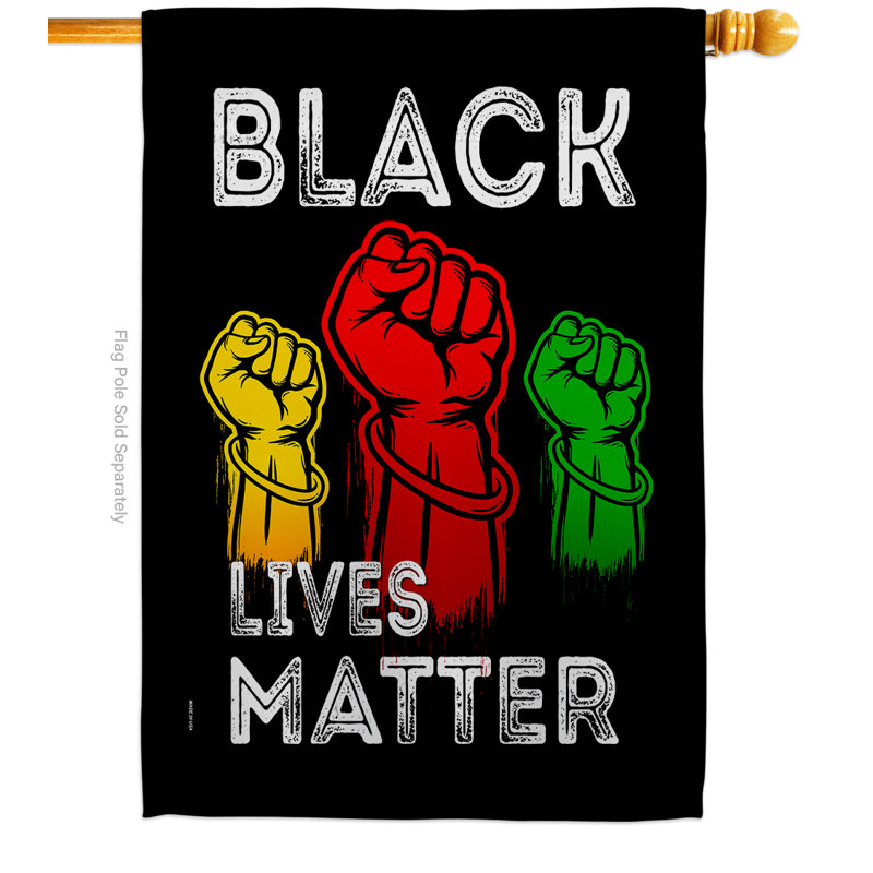 Justice pour blm-impressions-polyester décoratif à 2 faces 40 x 28 po drapeau pour la maison
