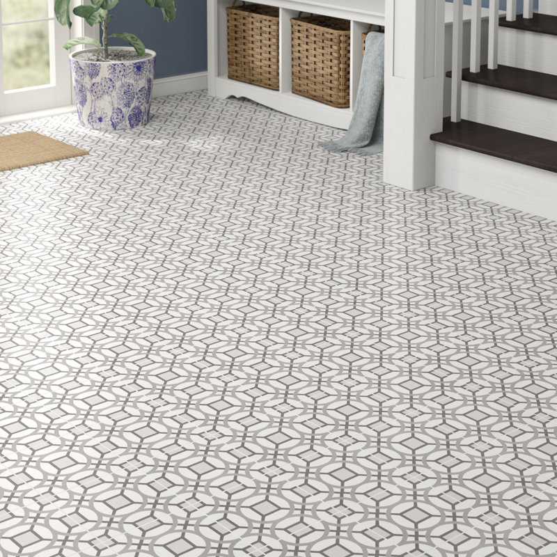 Tuile de champ en porcelaine 8 po x 8 po Encausto