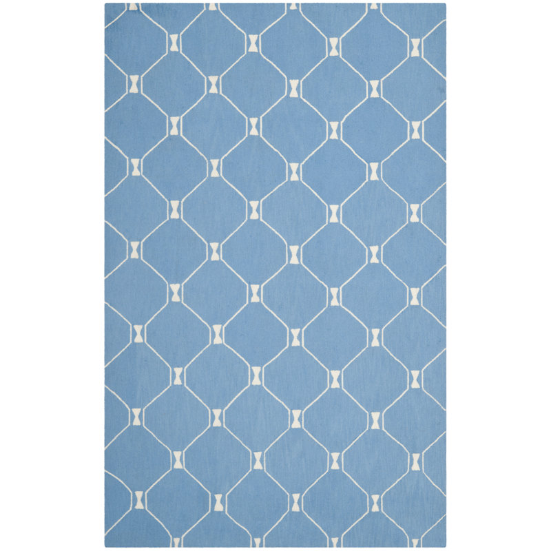 Asbed Hand Tufted Wool Geometric Rug, Rectangle 5' x 8'