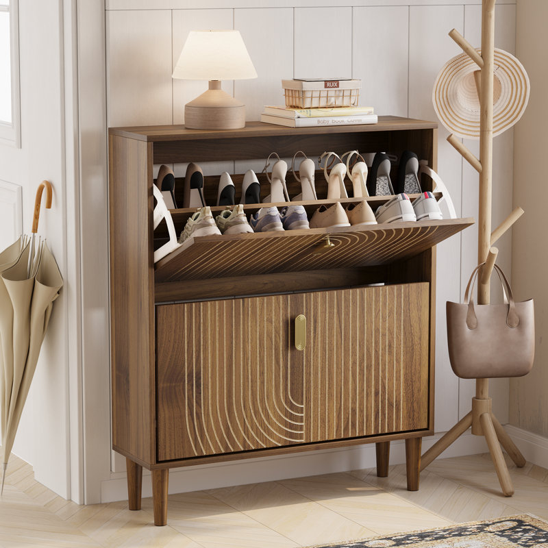 20 Pair Shoe Storage Cabinet, 95.76cm H x 80.01cm W x 23.88cm D